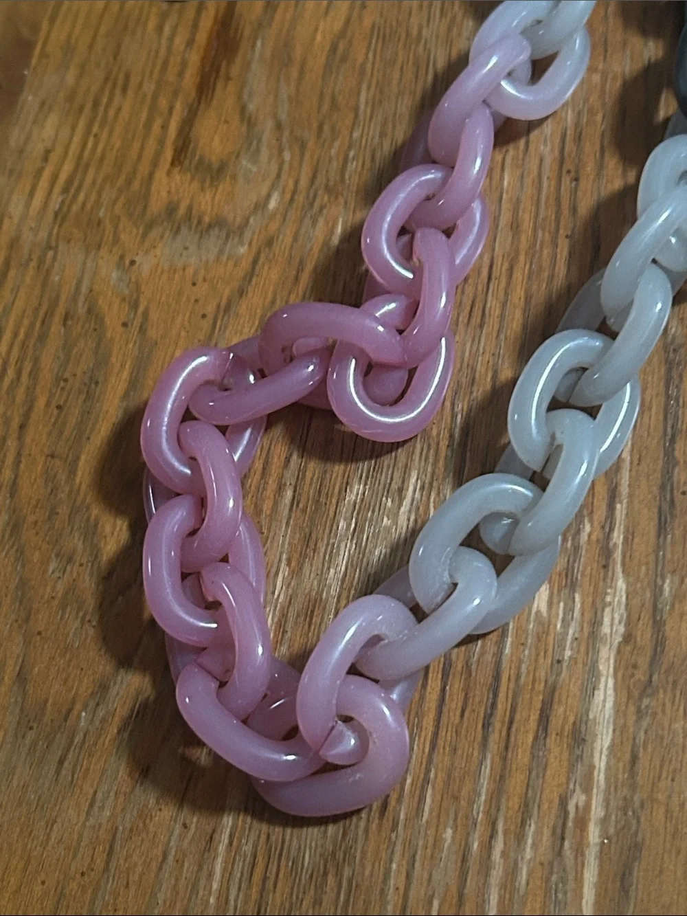 Gradient Resin PONO Italian chain necklace in Pink, Blue, Gray
